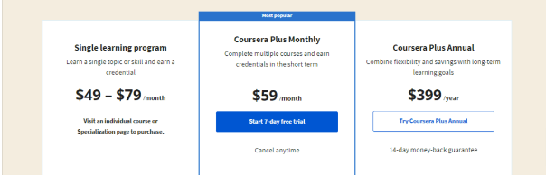 Annual Coursera Plan