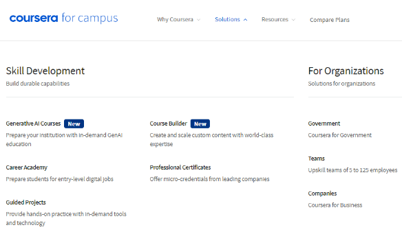 Coursera For Campus Solutions 