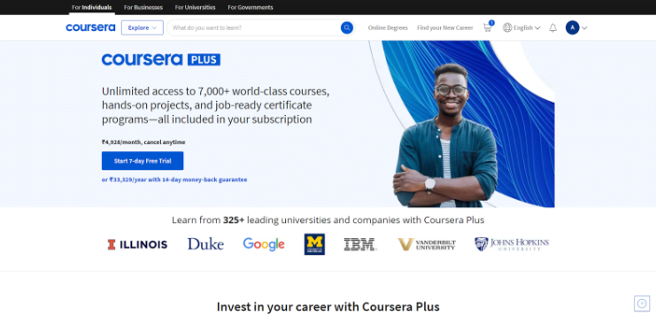 Coursera Plus Page