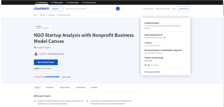 NGO Startup Analysis with Nonprofit 