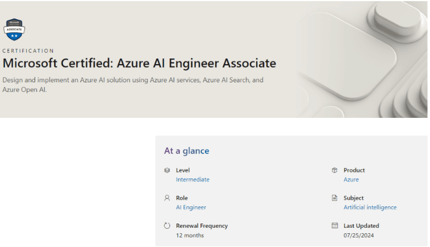 Azure AI Engineer Associate