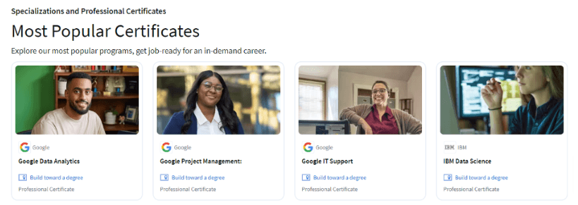 Coursera - Unique Selling Points 