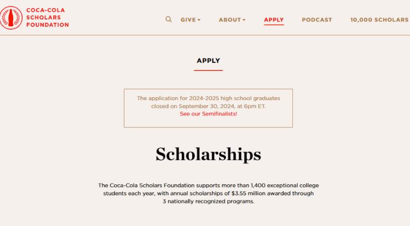 Coca-Cola Scholars Program