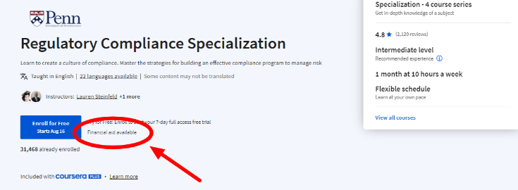 Coursera Financial Aid