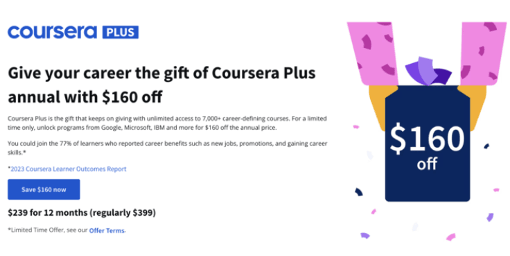 Coursera Plus Holiday Discount