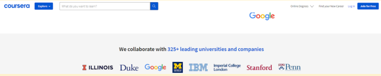 Coursera partnerships with universities